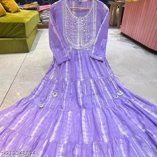 Anarkali Tier Pattern Gown With Beautiful Embroidery - OrderMeFirst