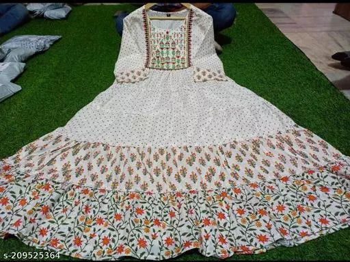 Anarkali White Gown For Women - OrderMeFirst