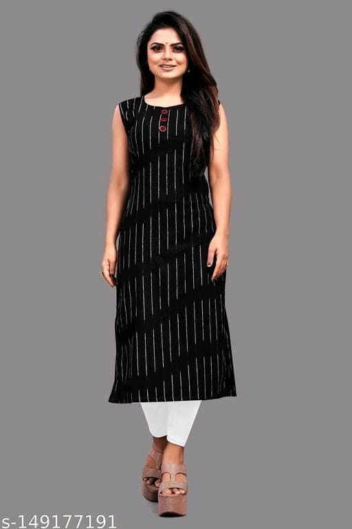 Arvi Creation Women's Cotton A-Line Kurti OrderMeFirst