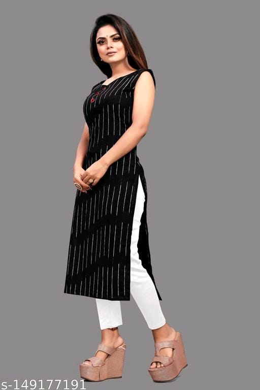 Arvi Creation Women's Cotton A-Line Kurti OrderMeFirst