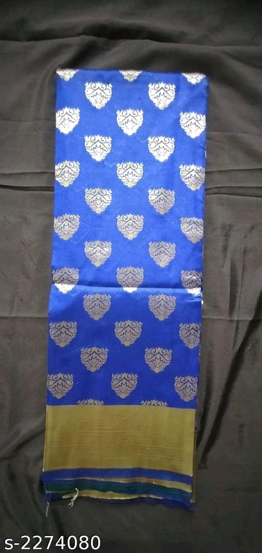 Banarasi Banarasi Silk Blue Jaquard Saree With Blouse - OrderMeFirst