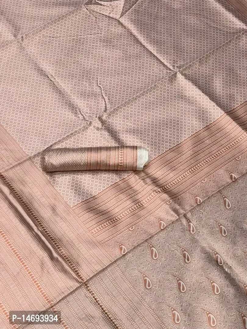 Banarasi Linen Solid Zari work Border Saree With Unstitched Blouse Piece - OrderMeFirst