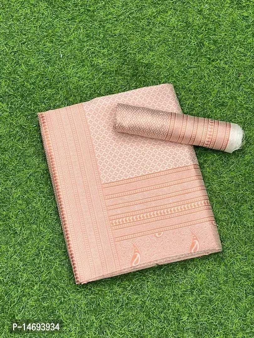 Banarasi Linen Solid Zari work Border Saree With Unstitched Blouse Piece - OrderMeFirst