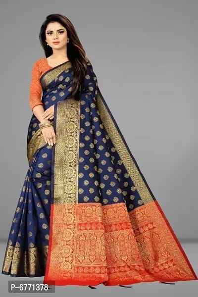 Banarasi Silk Jacquard Sarees with Blouse piece