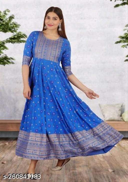 Beautiful Long Calf Length Anarkali Kurta OrderMeFirst