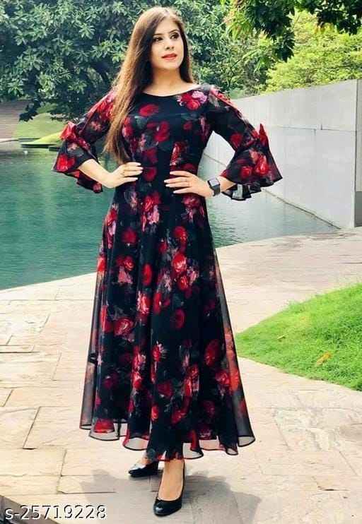 Black Color Gown