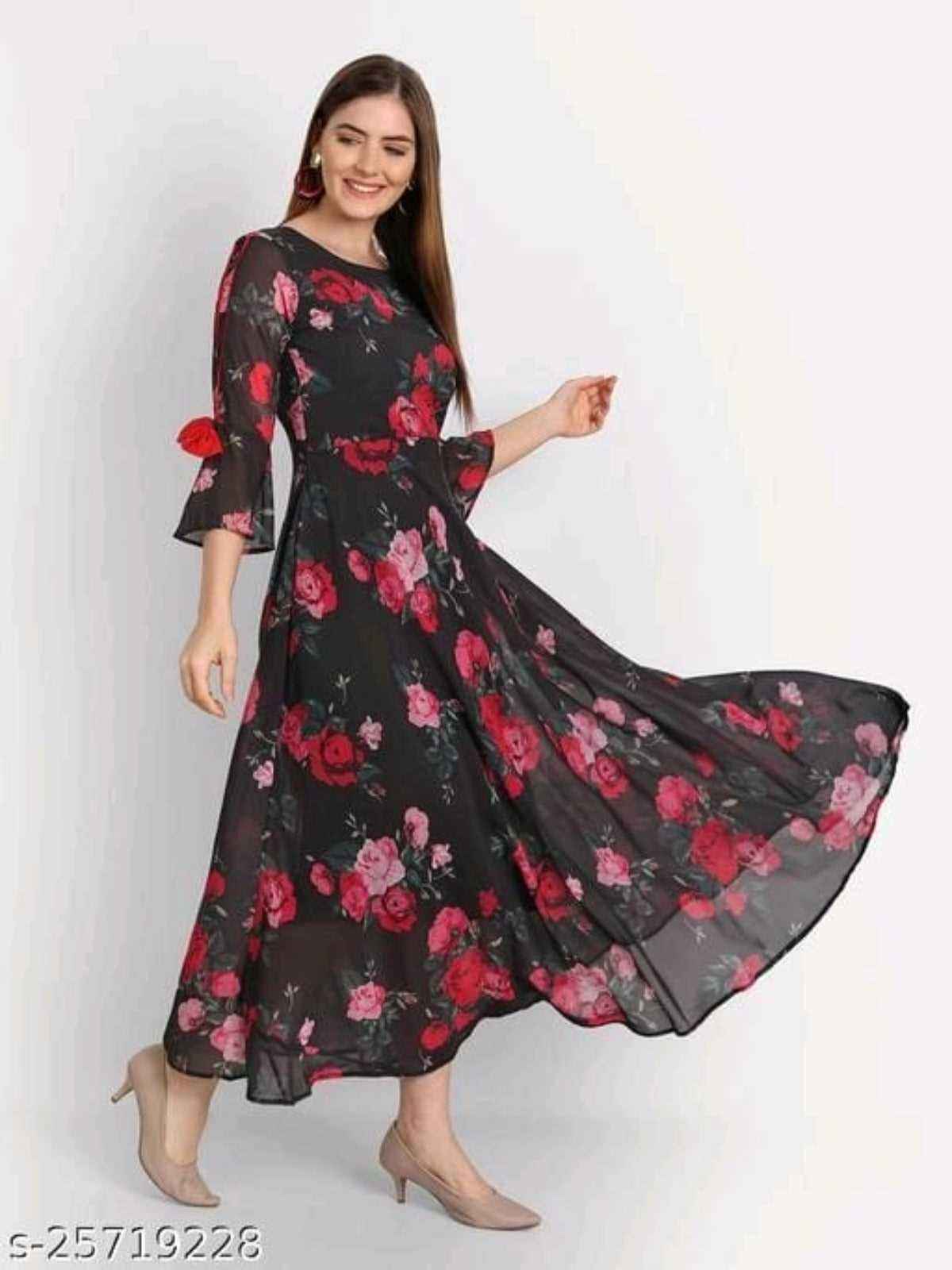 Black Color Gown