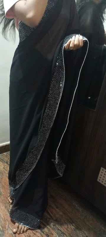 Black Georgette Saree