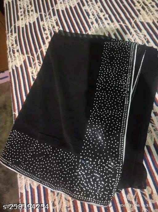 Black Georgette Saree