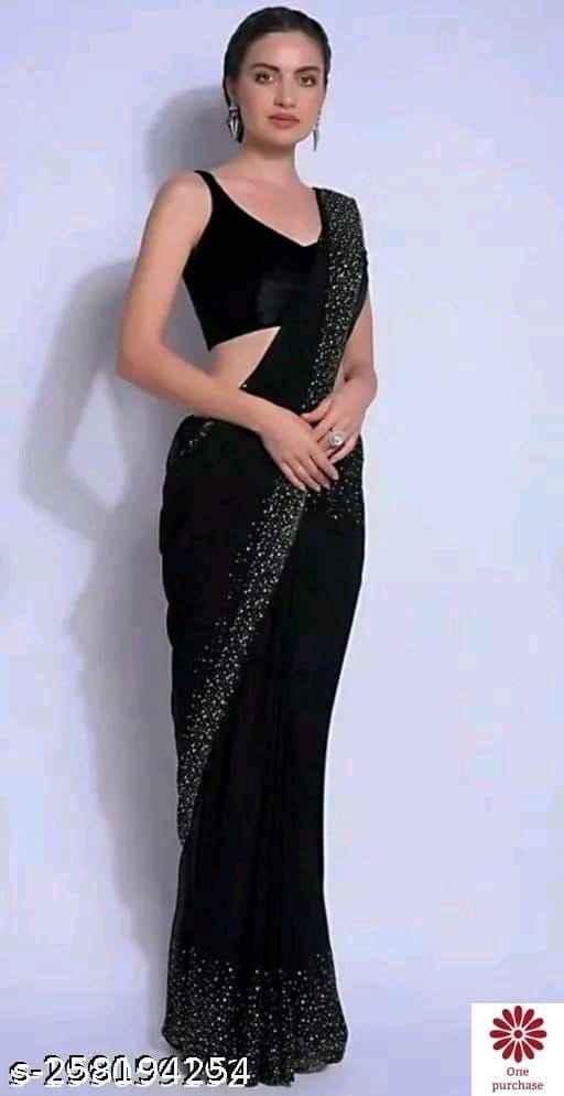 Black Georgette Saree