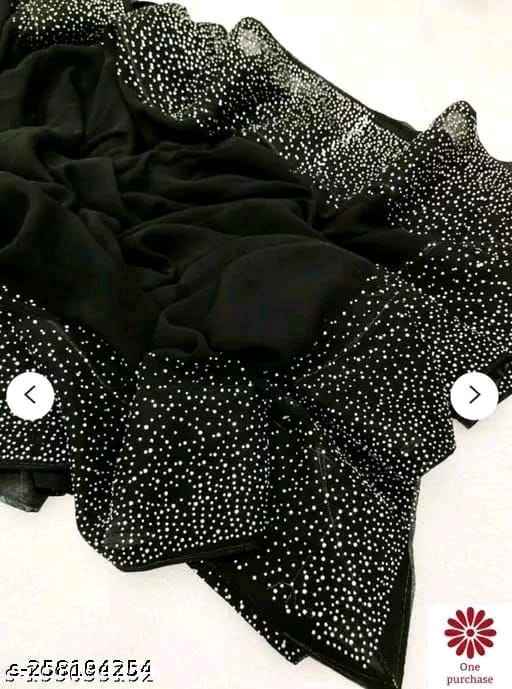 Black Georgette Saree
