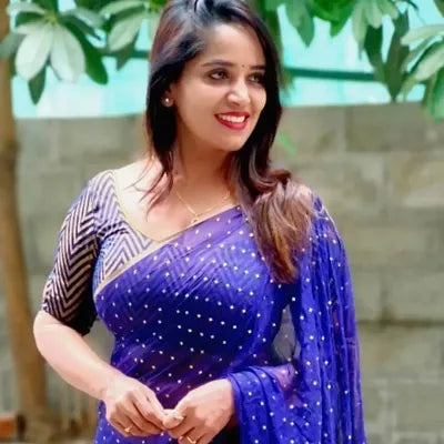 Buy Bollywood Chiffon Saree - OrderMeFirst