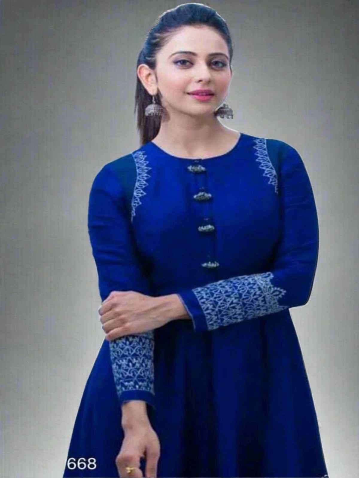 Celebrity Blue Gown