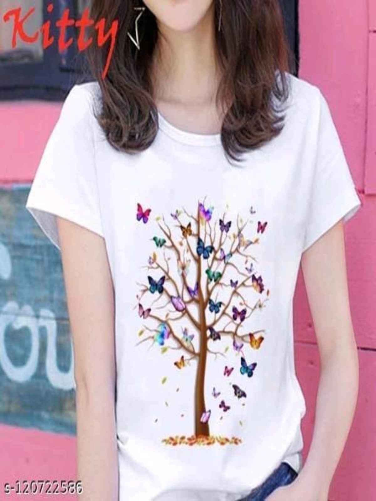 Cool Printed White Tree Tshirts