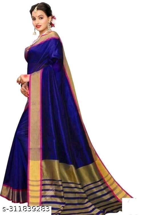 Cottan silksaree with embroidery work blouse - OrderMeFirst