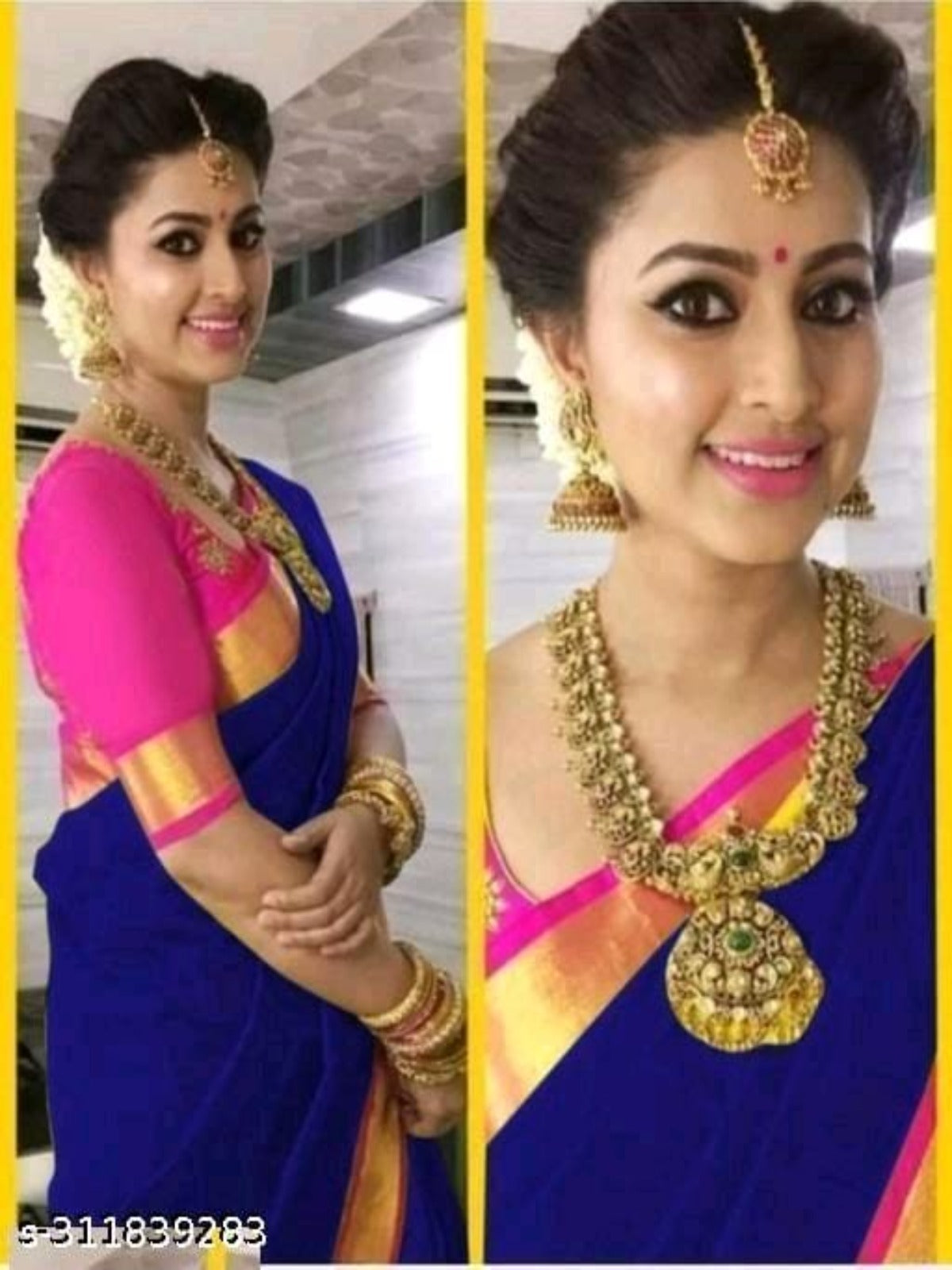 Cottan silksaree with embroidery work blouse - OrderMeFirst