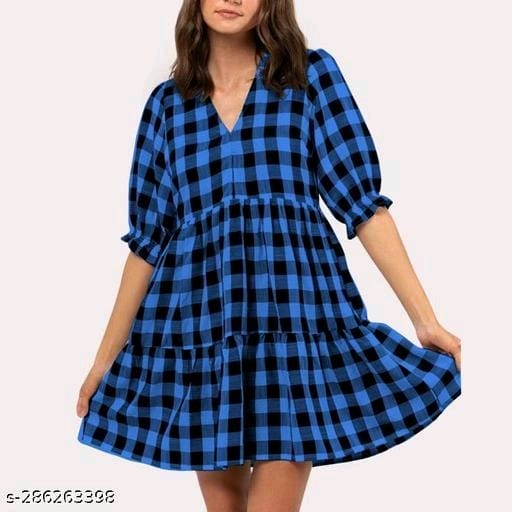 Cotton Designer Color Chex Top - OrderMeFirst