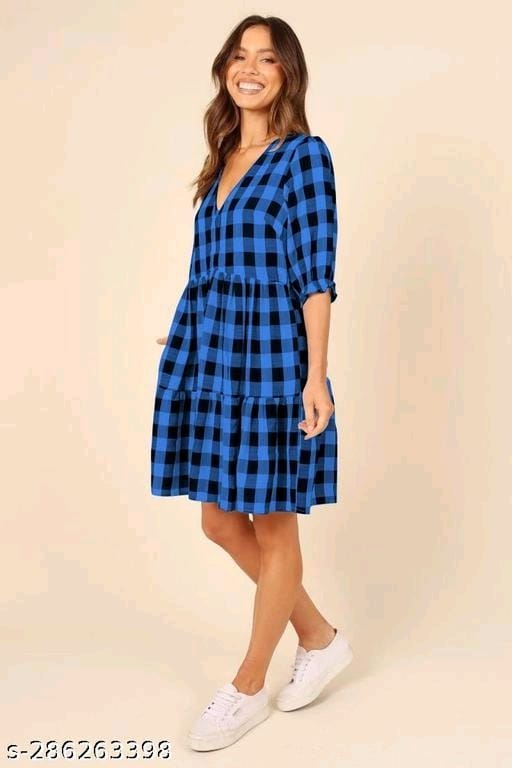 Cotton Designer Color Chex Top - OrderMeFirst