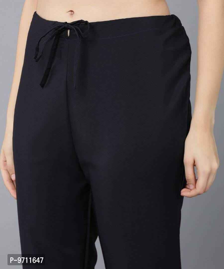 Crepe Navy Blue Kurta with Pant