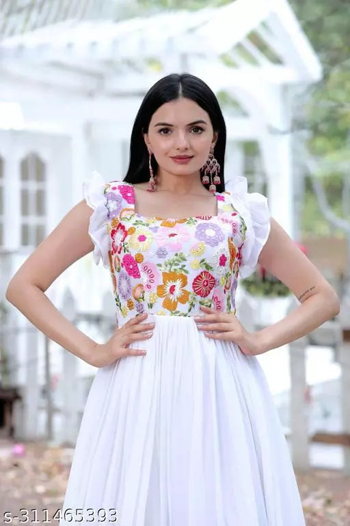 Designer Faux Blooming Gown - OrderMeFirst