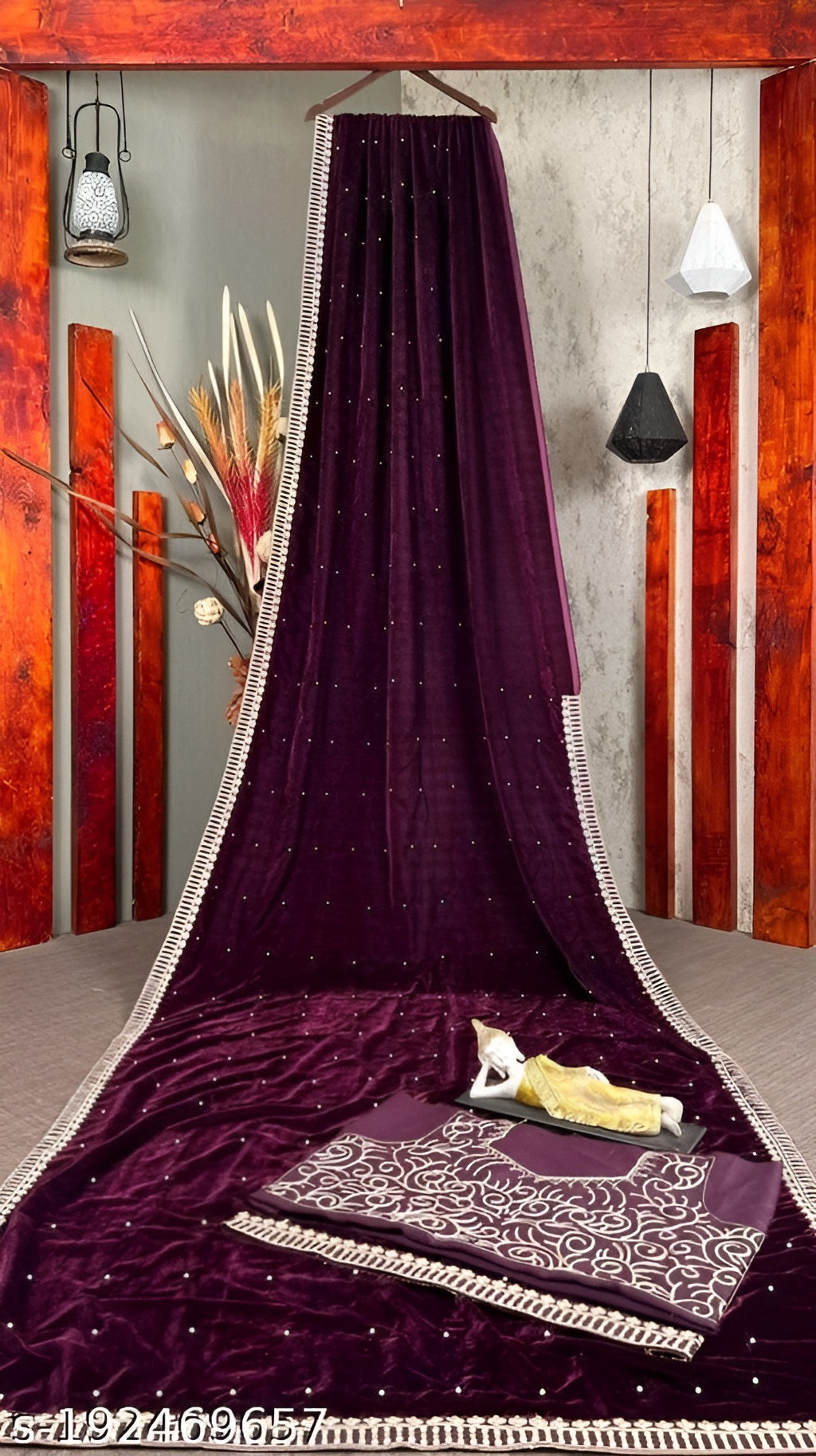 Designer partywear saree with embroidered work and with blouse OrderMeFirst