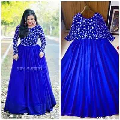 Elegant Georgette Embroidered Women Gowns