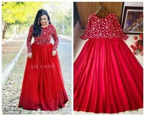 Elegant Georgette Embroidered Women Gowns