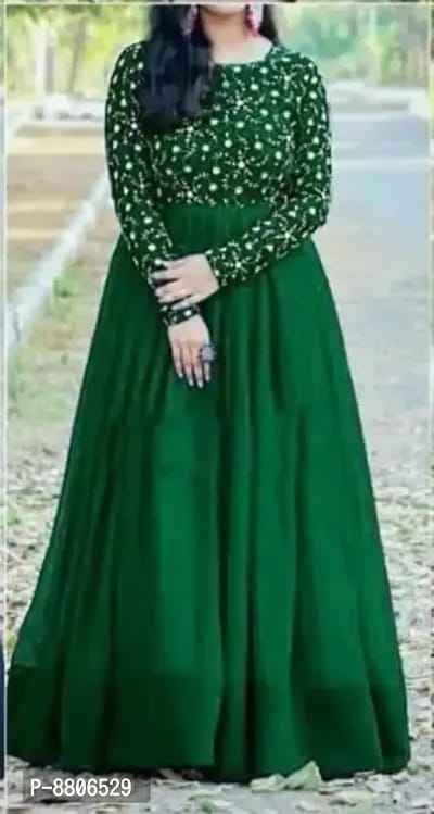 Elegant Georgette Embroidered Women Gowns