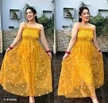 Fancy Partywear Net Maxi Dress