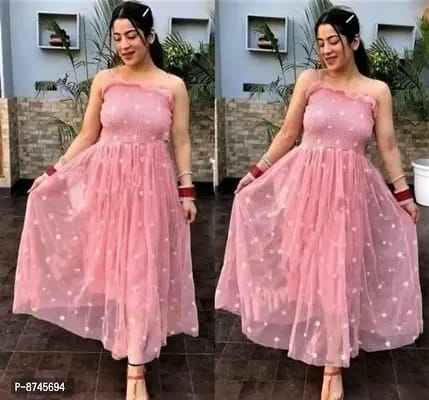 Fancy Partywear Net Maxi Dress