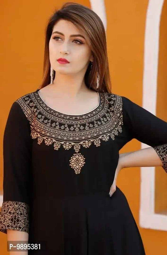 Fancy Rayon Anarkali Kurti For Women