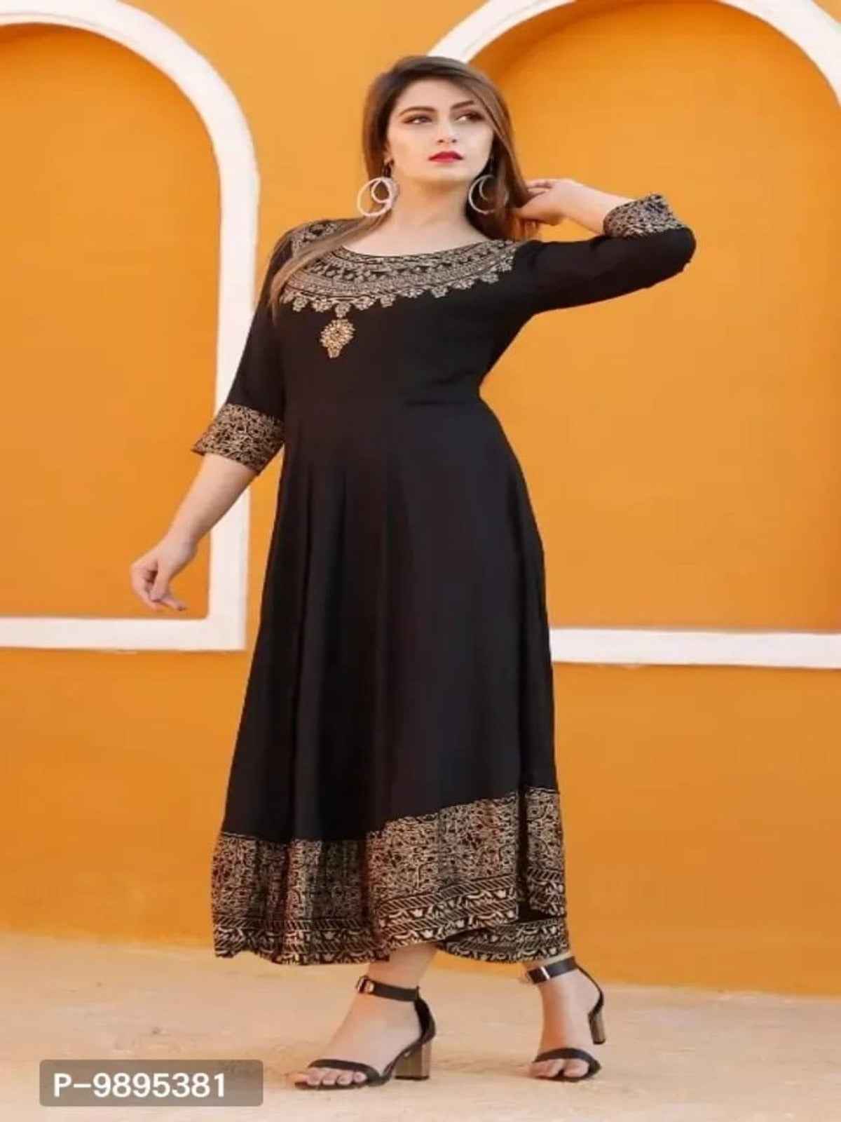 Fancy Rayon Anarkali Kurti For Women