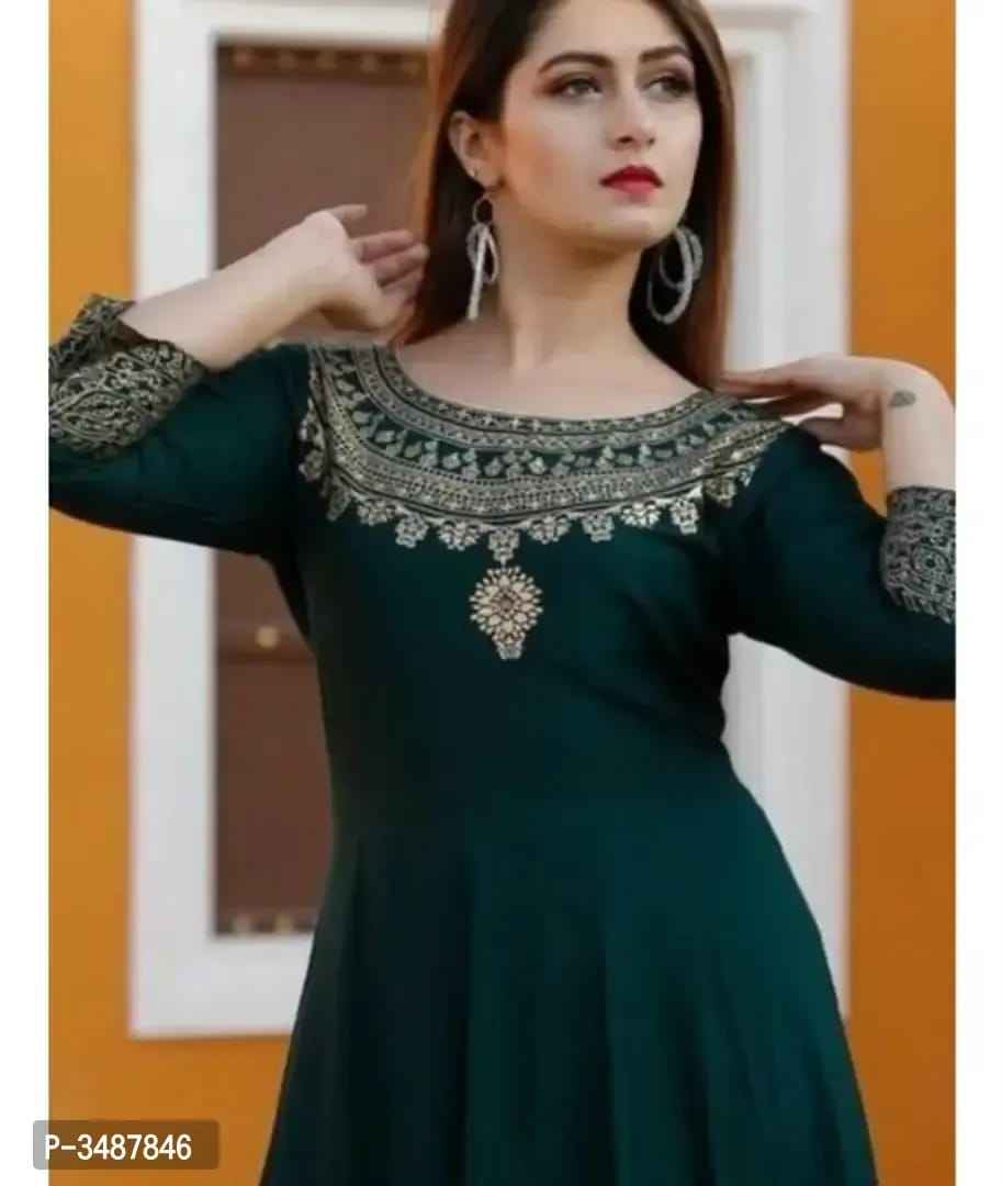 Fancy Rayon Anarkali Kurti For Women