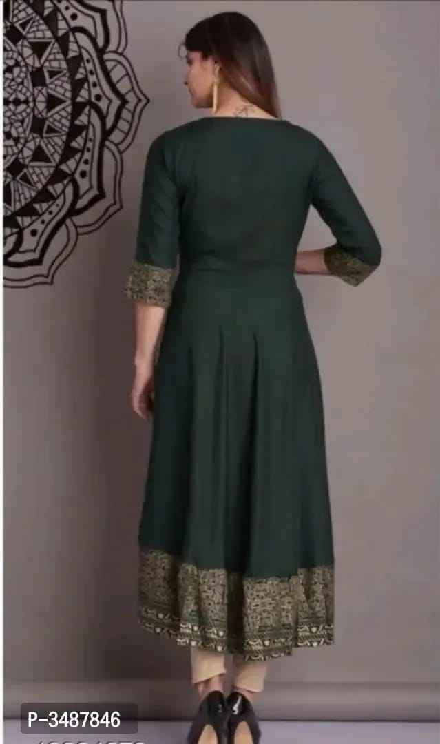 Fancy Rayon Anarkali Kurti For Women