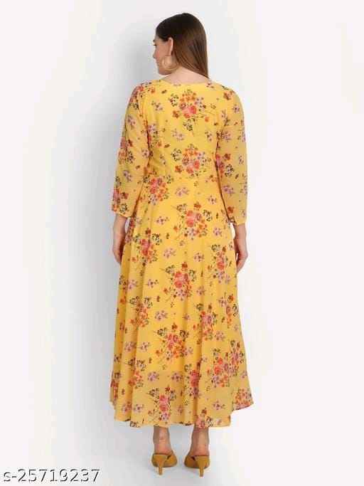 Floral Printed Gowns For Woman