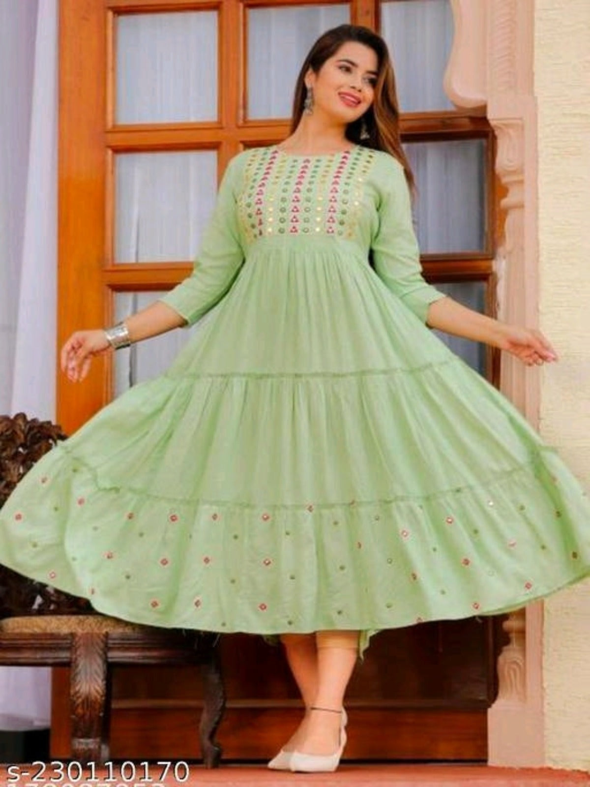 Green Anarkali Gown OrderMeFirst