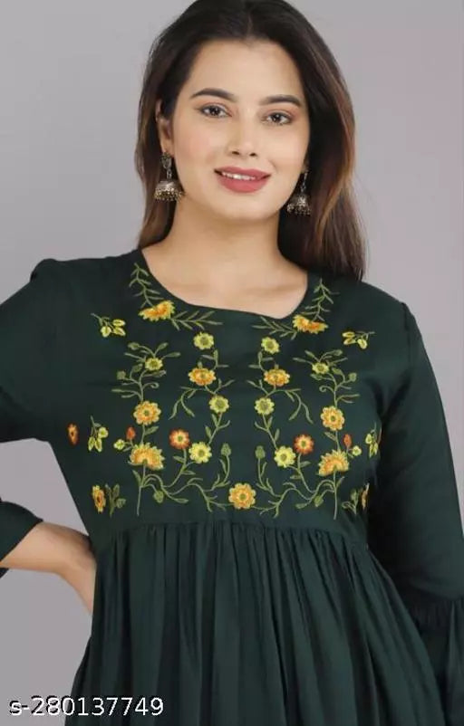 Green Printed Top for Girls & Women - OrderMeFirst