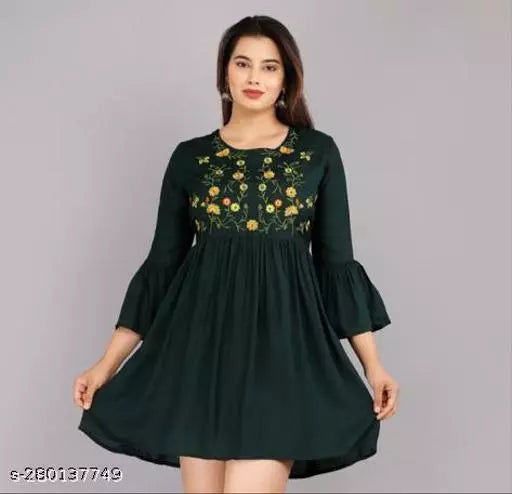 Green Printed Top for Girls & Women - OrderMeFirst
