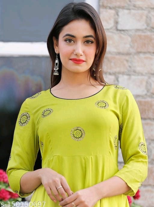 Hand Block Black & Gold Printed Anarkali Kurta - OrderMeFirst