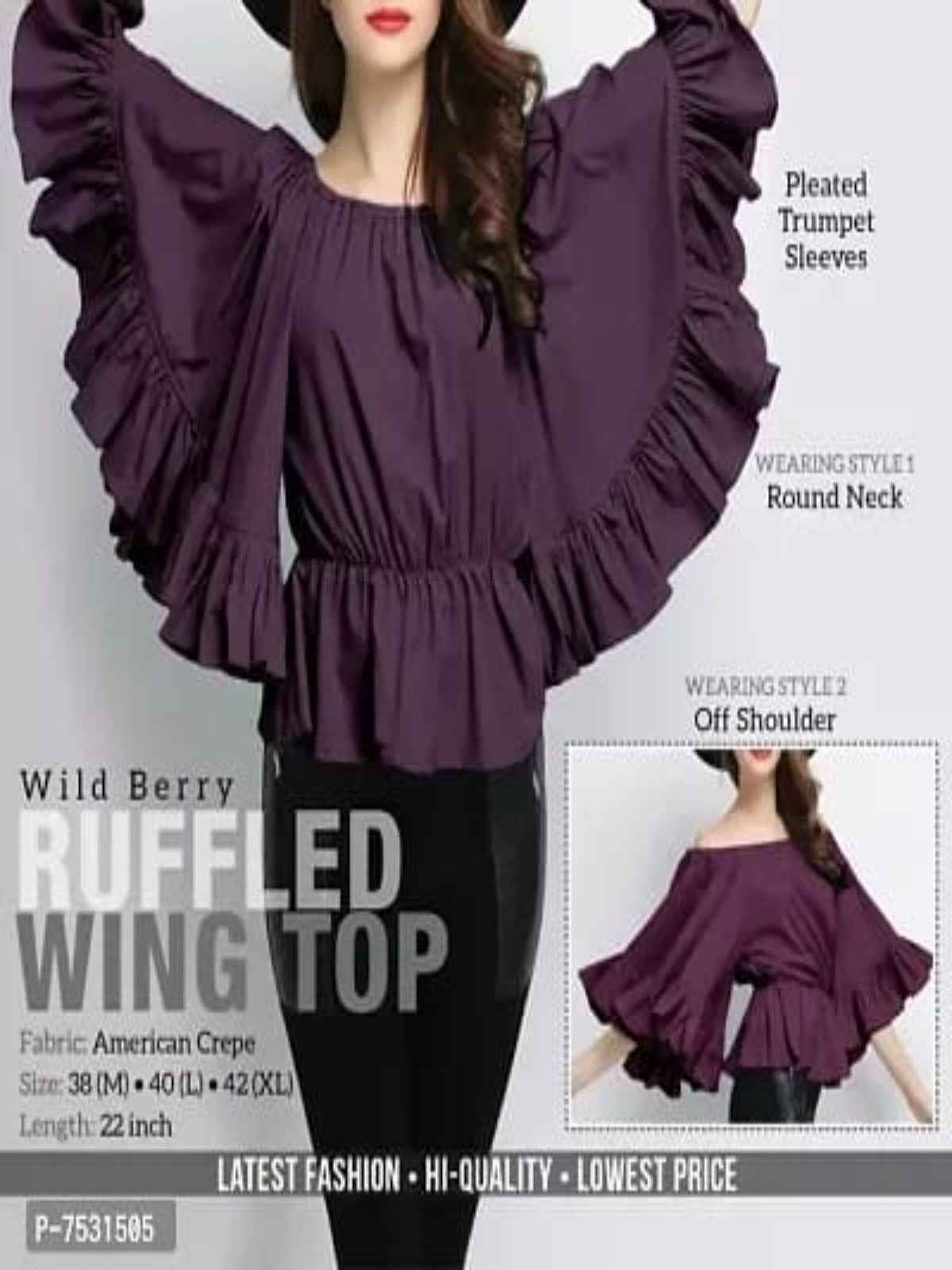 Hot Selling Crepe Tops
