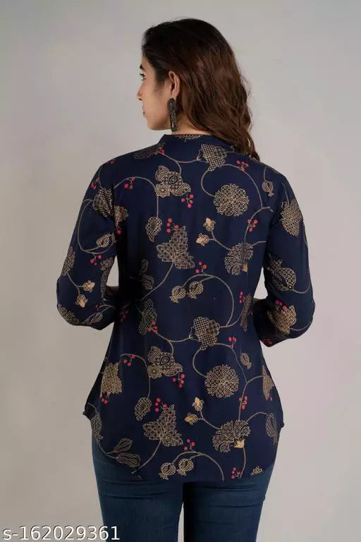JIYA Women's Rayon Printed Stylish Top - OrderMeFirst