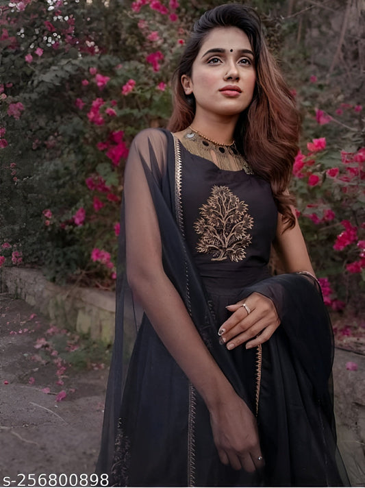 Jaipuri Printed Long Anarkali Kurti Duppatta Set - OrderMeFirst