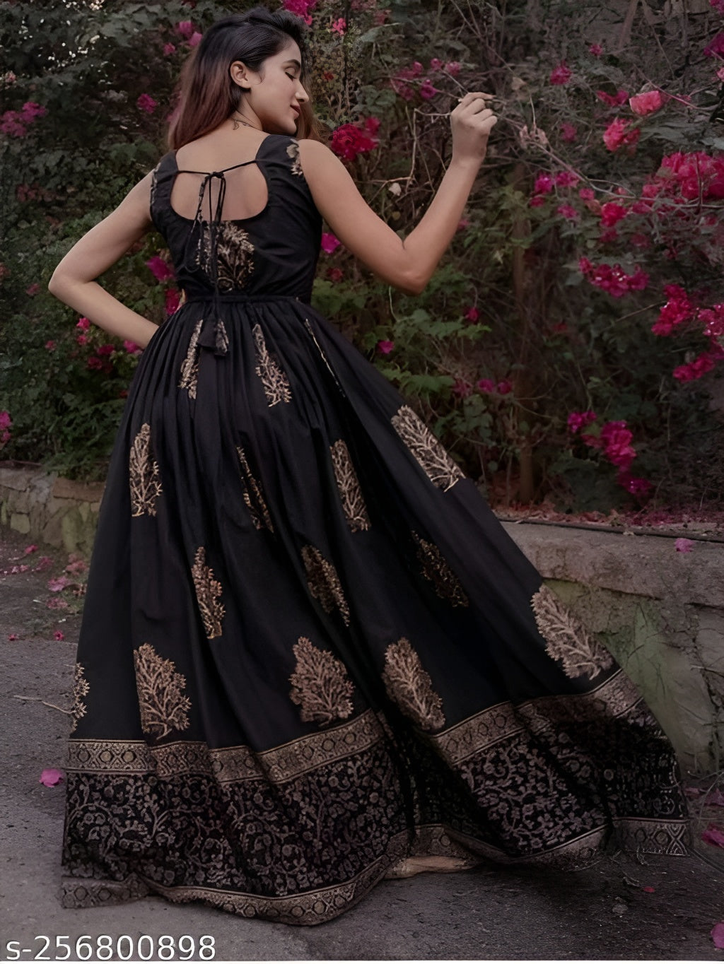 Jaipuri Printed Long Anarkali Kurti Duppatta Set - OrderMeFirst