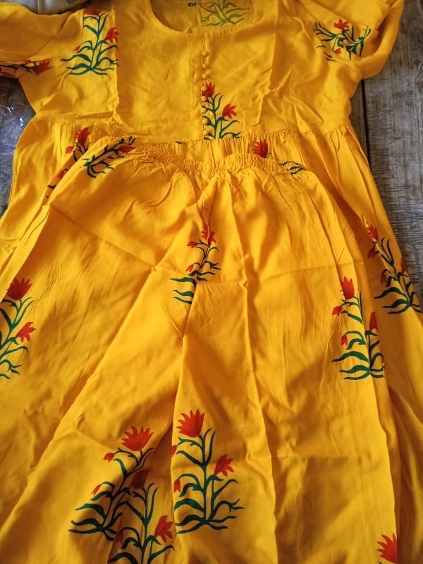 Jaipuri Rayon Kurti Palazzo Set - OrderMeFirst