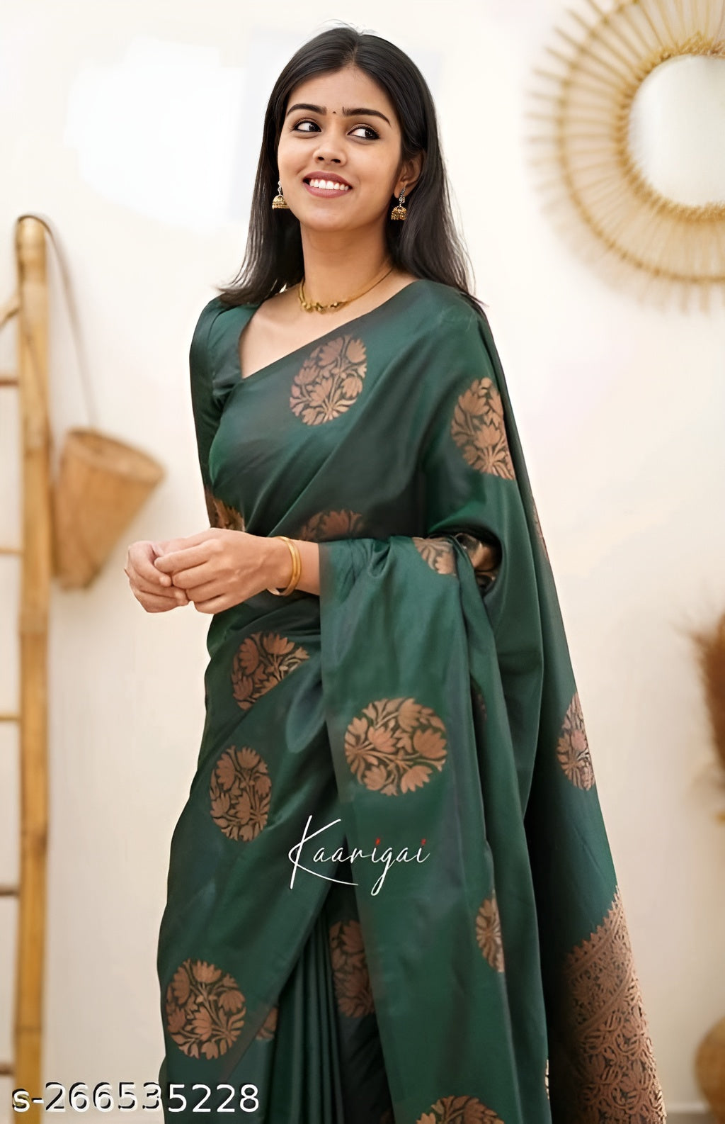 Kanchipuram Silk Saree With Blouse Piece - OrderMeFirst