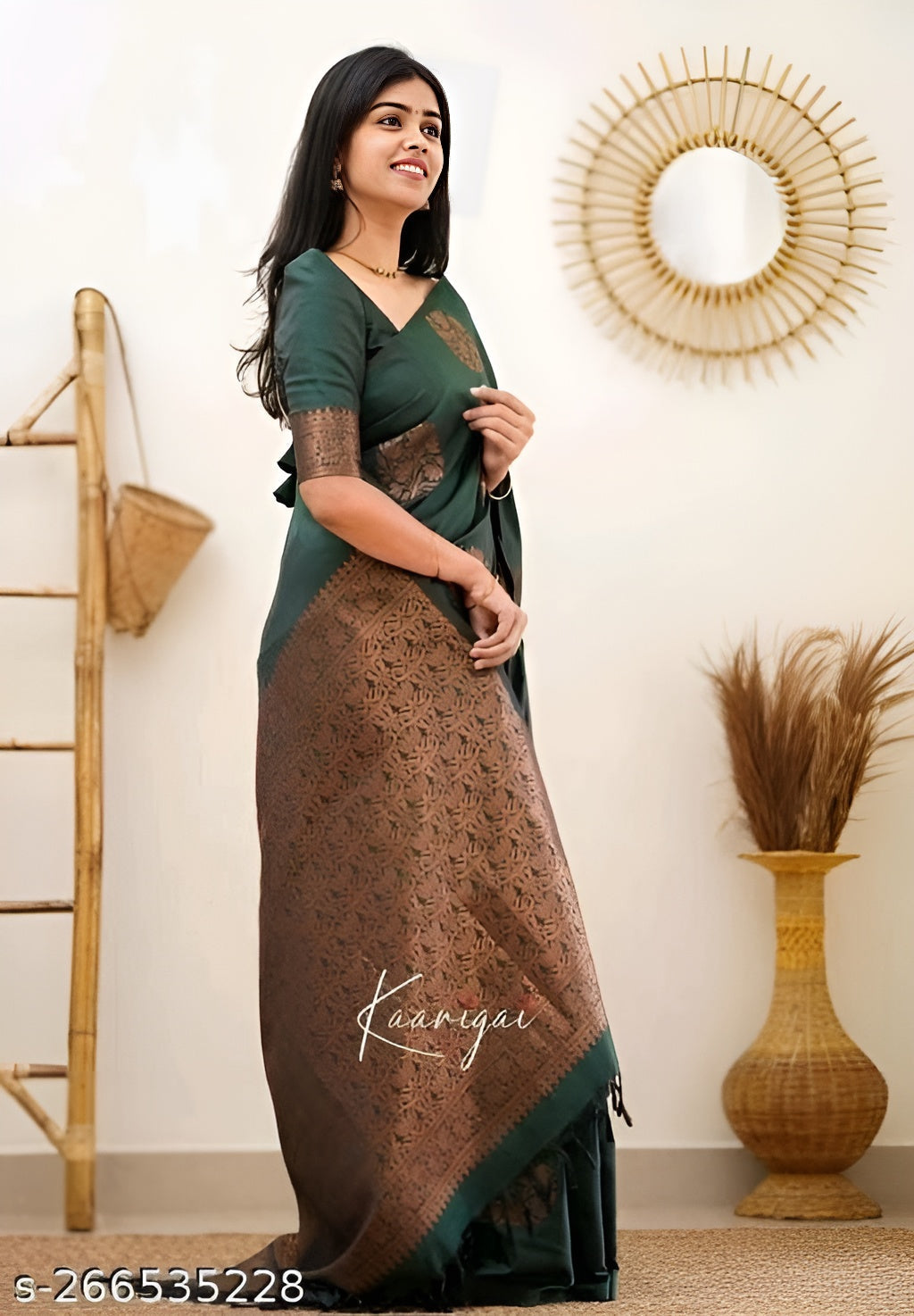 Kanchipuram Silk Saree With Blouse Piece - OrderMeFirst