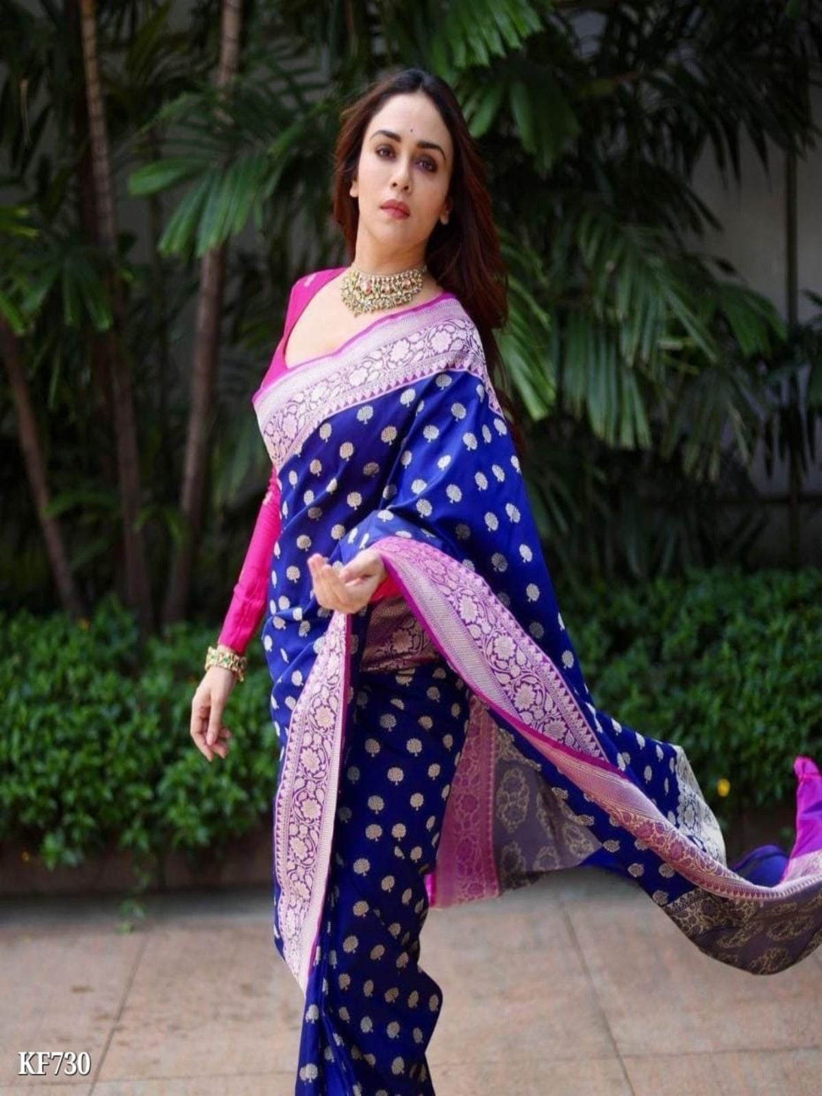 Kanjivaram Soft Silk Jacquard Saree - OrderMeFirst