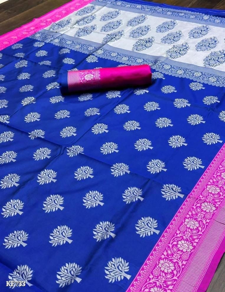 Kanjivaram Soft Silk Jacquard Saree - OrderMeFirst
