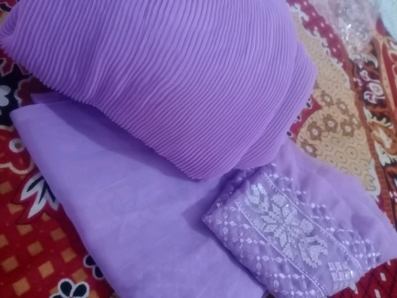 Lavender Colour Saree For Farewell - OrderMeFirst