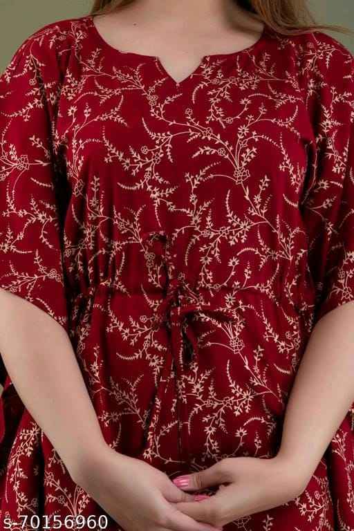 Mahroon women Kaftan Top